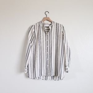 Everlane The Relaxed Striped Silk Button Up Blouse